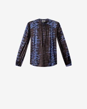 Isabel Marant Laraya Silk Top - Blue