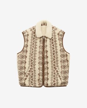 Isabel Marant Vest With Collar - Natural