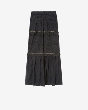 Isabel Marant Marant Etoile Volodia Polka-Dots Skirt - Black