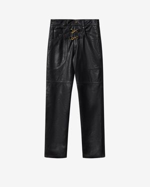 Isabel Marant Brinley Leather Pants - Black