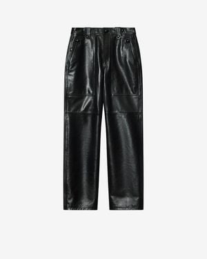 Isabel Marant Valka Leather Pants - Black