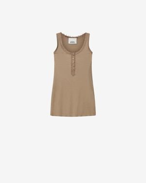 Isabel Marant Silk T-Shirt Helma - White
