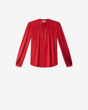 Isabel Marant Laraya Silk Top - Red