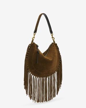 Isabel Marant Oskan Soft Zipped Bag Fringes - Metallic