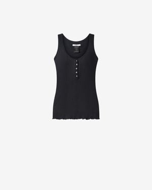 Isabel Marant Silk T-Shirt Helma - Black