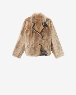 Isabel Marant Roama Lammfellmantel - Natur