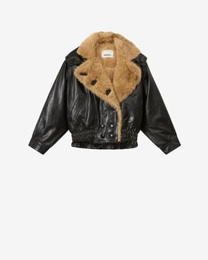 Isabel Marant Valina Leather Coat - Black