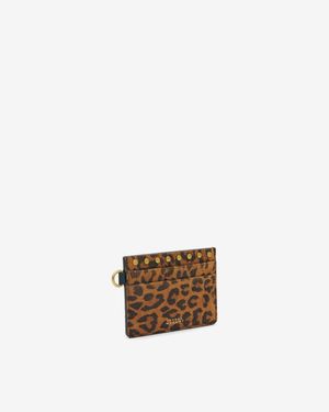 Isabel Marant Porte-Cartes Oskan Suède - Blanc
