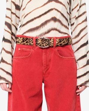 Isabel Marant Lapae Leather Belt - Red