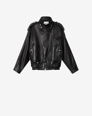 Isabel Marant Farza Leather Jacket - Black