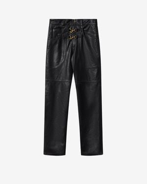 Isabel Marant Brinley Leather Trousers - Black