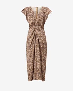 Isabel Marant Lyndsay Silk Dress - Brown