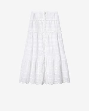 Isabel Marant 'Paoline' Cotton Skirt - White