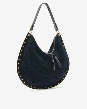 Isabel Marant Sac Oskan Soft L En Cuir Velours - Bleu