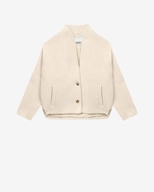 Isabel Marant Drogo Brushed Recycled Wool-Blend Jacket - Natural