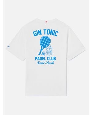 MC2 Saint Barth Portland T-Shirt With Gin Tonic Padel Club Iprint - Blu