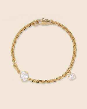 J.Crew Lady Crystal Tilt Bracelet - Natural