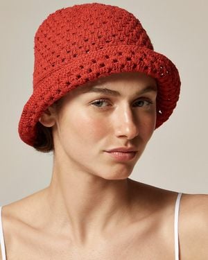 J.Crew Crochet Bucket Hat - Brown