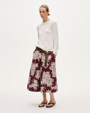 J.Crew Pull-On Midi Skirt - White