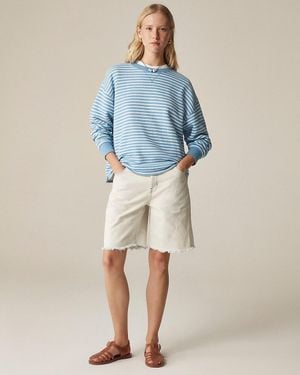 J.Crew Heritage Terry Relaxed Crewneck Sweatshirt - Blue