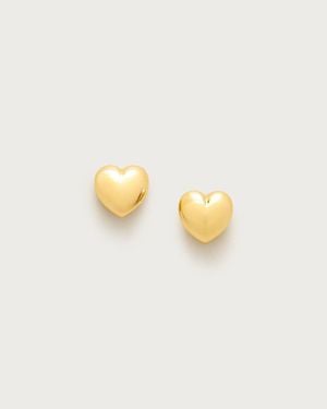J.Crew Metallic Heart Studs