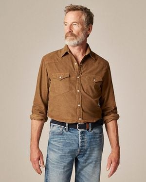 J.Crew Western 14-Wale Corduroy Shirt - Blue