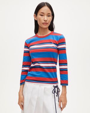 J.Crew Boyfriend Jersey Ballet-Sleeve Top - Blue