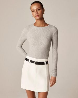 J.Crew Perfect Rib Long-Sleeve T-Shirt - Natural