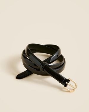 J.Crew Skinny Italian Leather Belt - Black