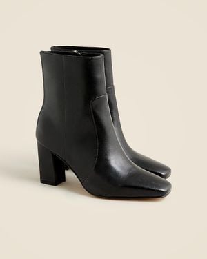 J.Crew Almond-Toe Ankle Boots - Black