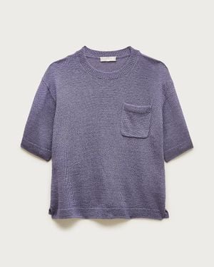 J.Crew Relaxed Pocket Sweater-Tee - Purple
