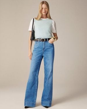 J.Crew High-Rise Denim Trouser Jean - Blue