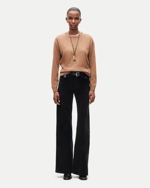 J.Crew Petite Wide-Leg Trouser - Black