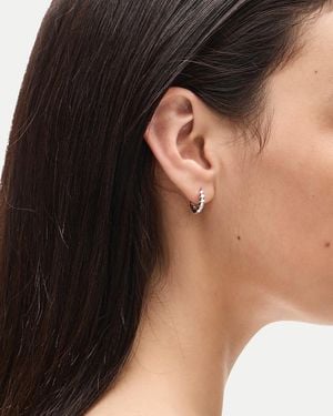 J.Crew Mini Metallic Twist Huggie Earrings - Brown