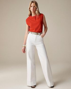 J.Crew Tall Five-Pocket Wide-Leg Jean - Red
