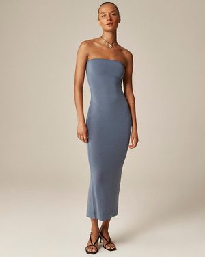 J.Crew Rouje X Cinéma Strapless Midi Dress - Blue