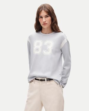 J.Crew Boyfriend Jersey '83 Varsity T-Shirt - White