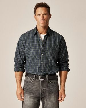 J.Crew Slim Untucked Secret Wash Cotton Poplin Shirt With Point Collar - Gray
