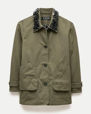J.Crew 1986 Barn Jacket With Embellished Collar - Brown