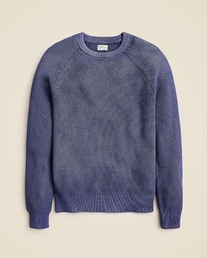 J.Crew Washed Ribbed Cotton Sweater - Blue