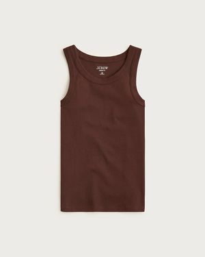 J.Crew New Perfect-Fit High-Neck Tank Top - Brown