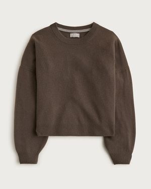 J.Crew Cashmere Blouson-Sleeve Sweater - Brown