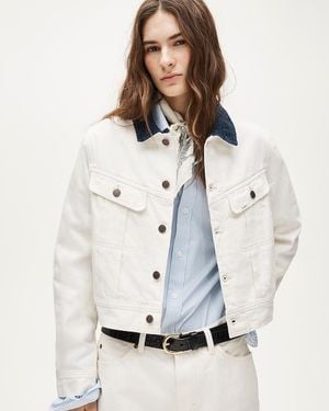 J.Crew Lee X Storm Rider Denim Jacket - White