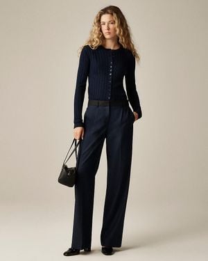J.Crew Tall Relaxed-Fit Pleated Pant - Blue