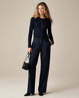 J.Crew Tall Relaxed-Fit Pleated Pant - Blue