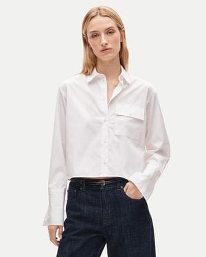 J.Crew Esme Cropped Button-Up Shirt - White