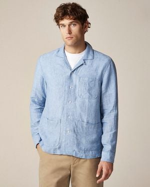 J.Crew Baird Mcnutt Irish Linen Camp-Collar Shirt - Blue
