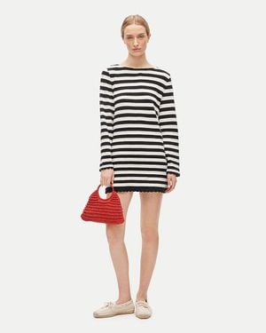 J.Crew Boatneck Crochet Mini Dress - White