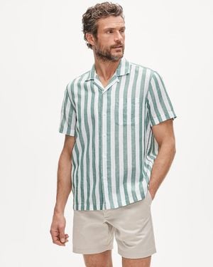 J.Crew Short-Sleeve Camp-Collar Shirt - Blue