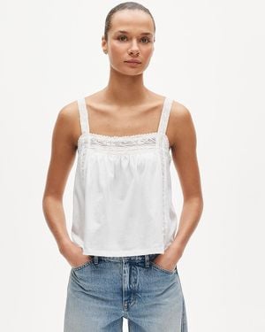 J.Crew Lace-Trim Tank Top - White